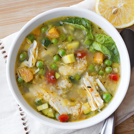 Lemony Chicken & Veggie Soup