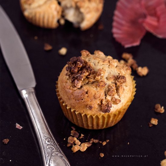 Pear and Crunchy Granola Muffins