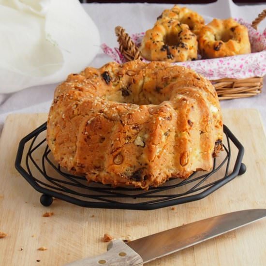 Feta & Sun-dried Tomato Cake