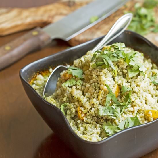 Cilantro Pesto Veggie Quinoa