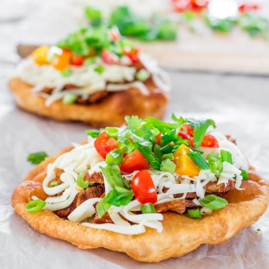 Steak Fry Bread Tacos