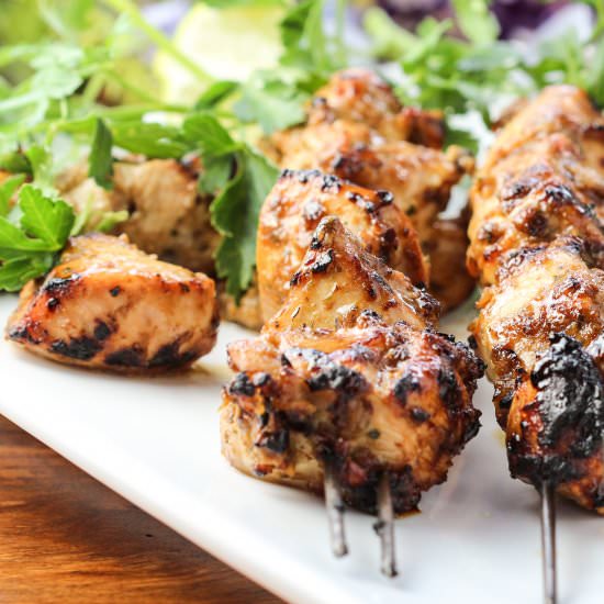 Chicken Kebab with Plum and Citrus