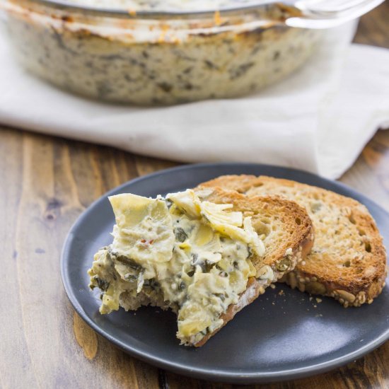 Healthier Spinach Artichoke Dip