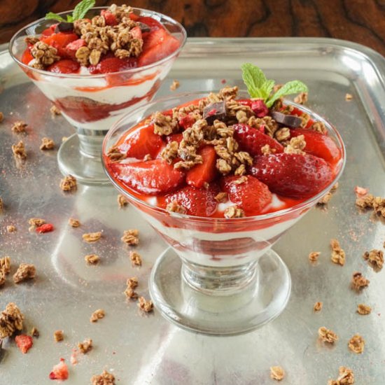 Roasted Strawberry Parfaits