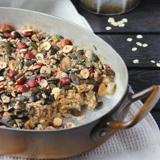 Baked Rhubarb Oatmeal