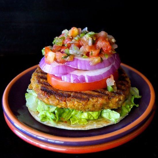 Grilled Split Pea Burger