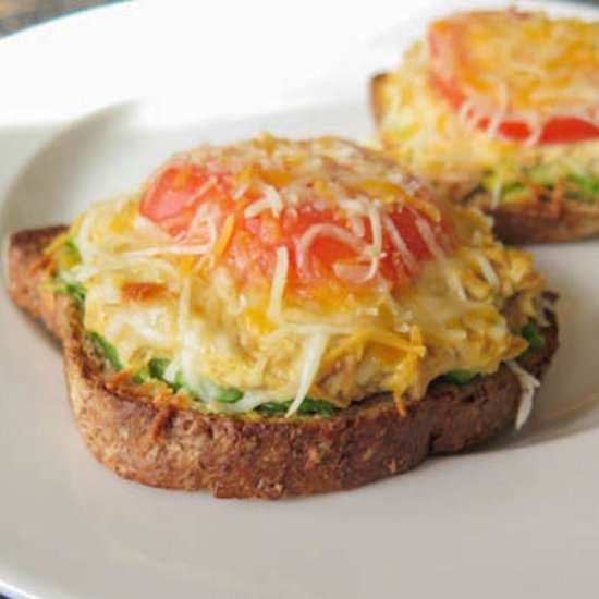 Tuna Melt Open Face Sandwich