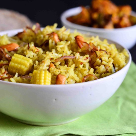 Baby Corn Pulao