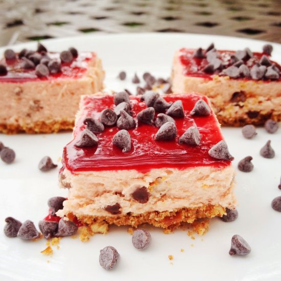 Chocolate Cherry Cheesecake Bars