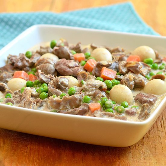 Liver and Gizzard with Sweet Peas