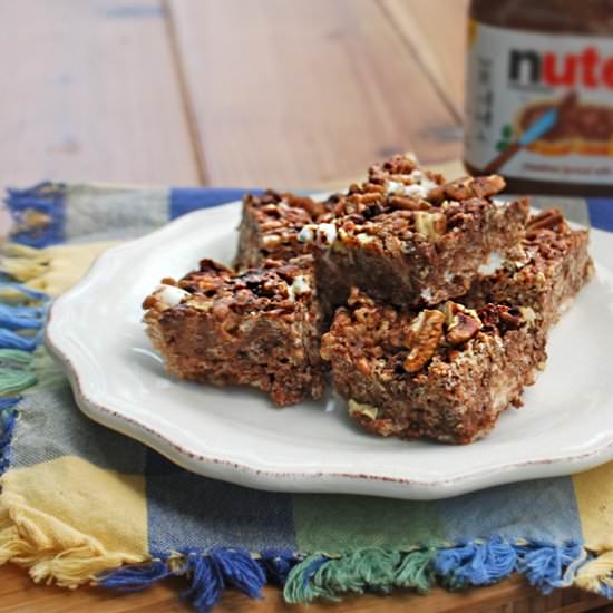 10 Min Rocky Nutella Krispie Treats