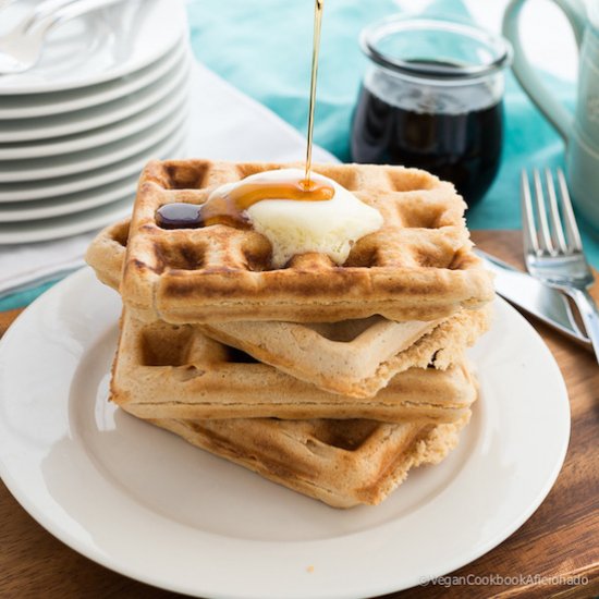 Vegan Sourdough Waffles