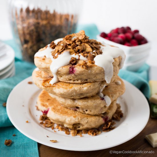 Cranberry White Chocolate Pancakes