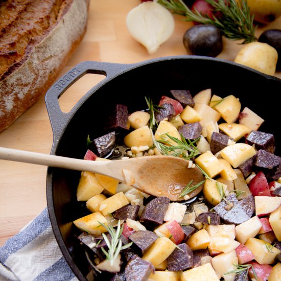 Rosemary Potatoes & Poached Eggs