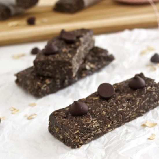 No Bake Choc PButter Energy Bars