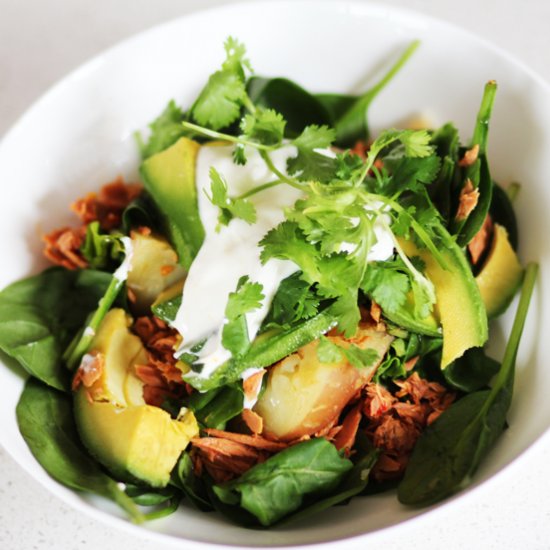 5 min Potato, Avocado & Tuna Salad