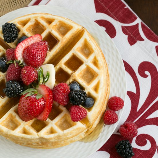 Homemade Buttermilk Waffles