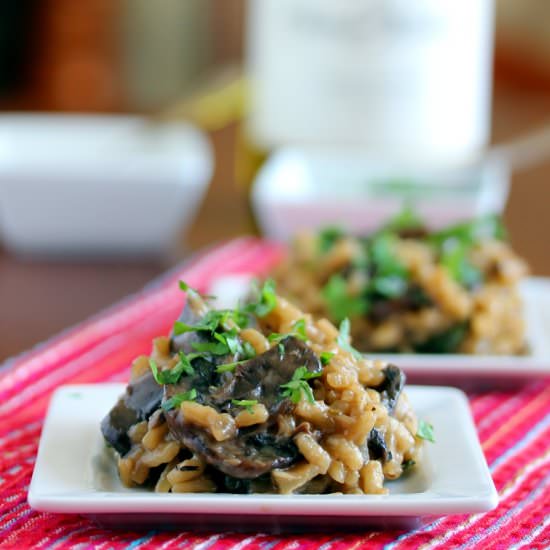 Mushroom and Spinach Risotto