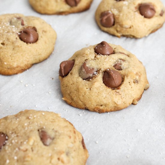 Chocolate Chip Cookies w/ Sea Salt