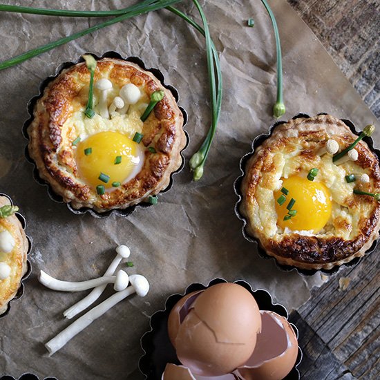 Mushroom Chive Cheese Tartlet