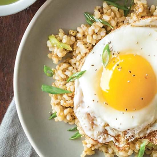 Sticky Chia Brown Rice with Egg