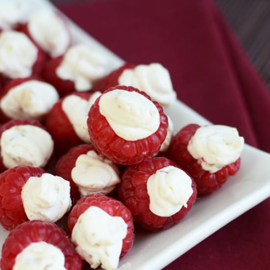 Cream Cheese Stuffed Raspberries