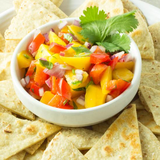 Mango Salsa & Baked Tortilla Chips