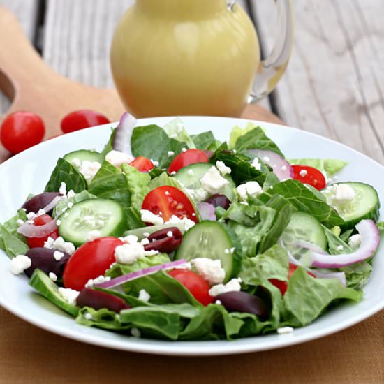 Greek Salad with Lemon Vinaigrette