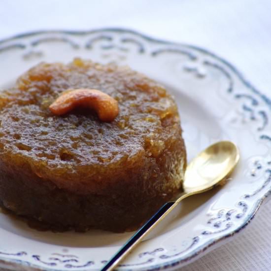 Ash Gourd Jaggery Halwa