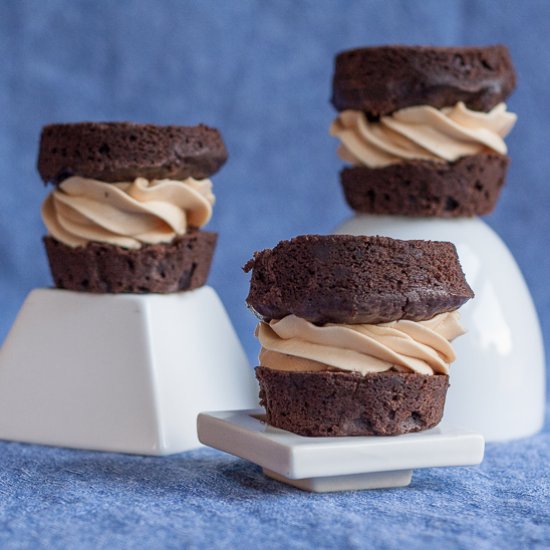 Triple Chocolate Cupcake Sandwiches