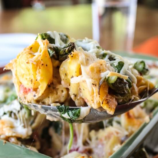 Easy Asparagus Tortellini Bake