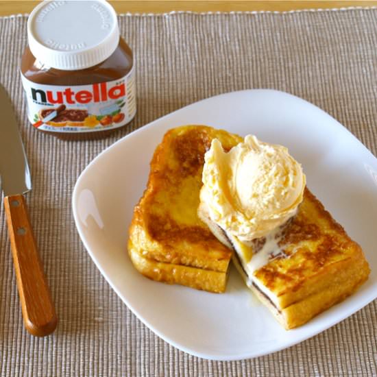 Nutella Sandwich French Toast