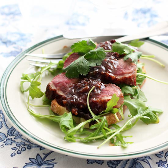 Magret de Canard with Plum Sauce