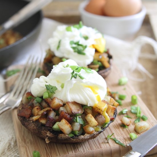 Cilantro Hash Stuffed Portobellos