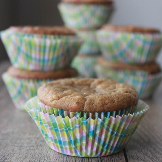 Flourless banana pb muffins