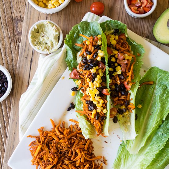 Southwest Sweet Potato Lettuce Wrap