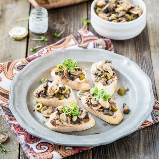 Portobello Mushroom Bruschetta