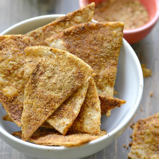 Homemade Baked Vegan Doritos