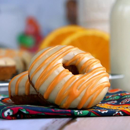 Orange Creamsicle Cake Doughnuts