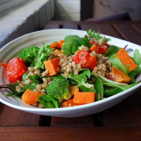 Pearl Barley Salad with Broccoli