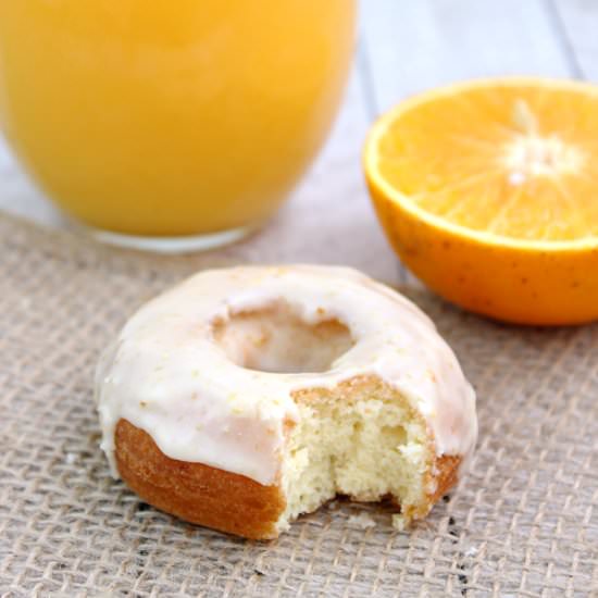 Orange Doughnuts with Orange Glaze