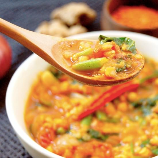 Spicy Tomato and Lentil Soup