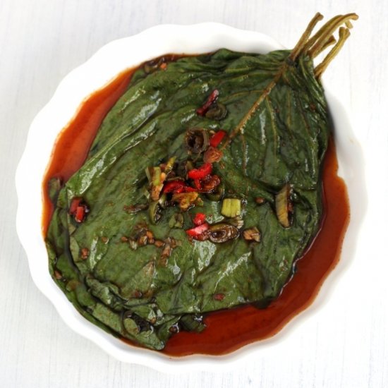 Korean Pickled Perilla Leaves