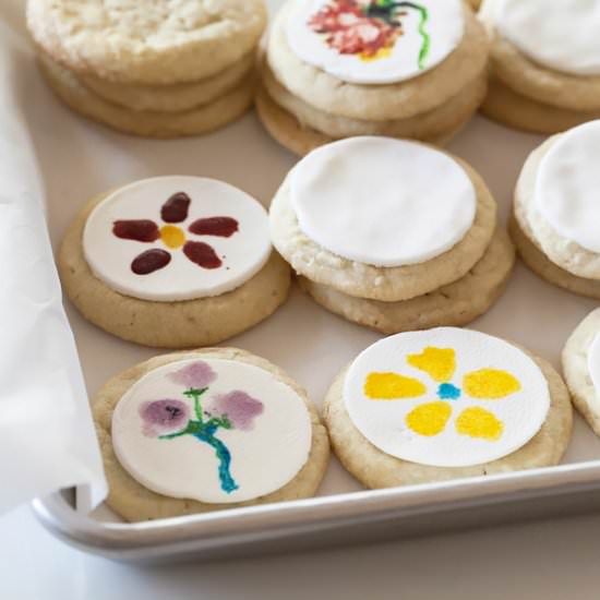 Hand Painted Flower Cookies