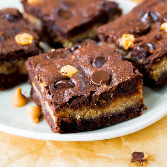 Peanut Butter Stuffed Brownies