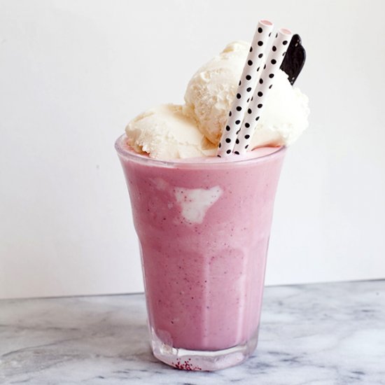 Spiked Pink Velvet Cake Milkshake