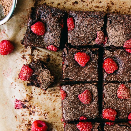 Double Chocolate Raspberry Brownies