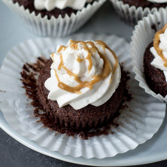 Flourless Chocolate Banana Cupcakes