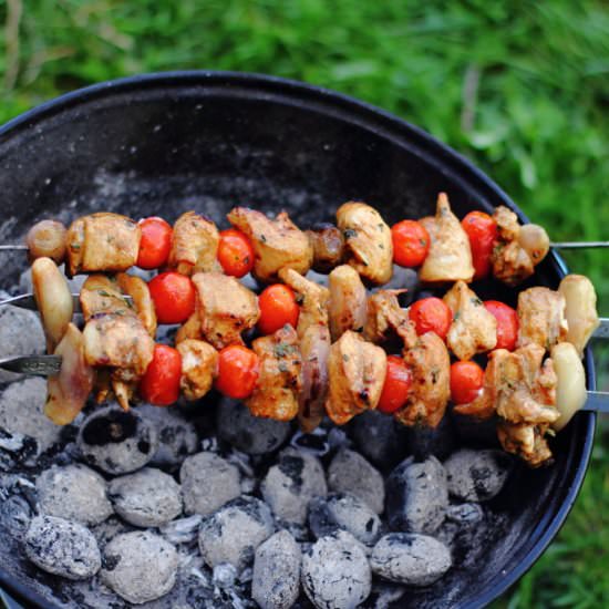 Chicken Kebabs in Balsamic Marinade