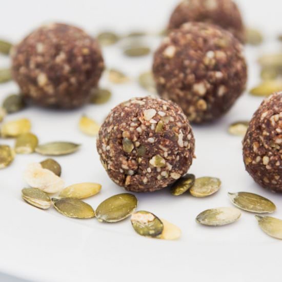 Pumpkin Seed Coconut Bliss Balls